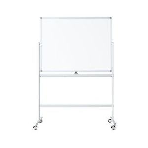 Verrijdbaar whiteboard - Dubbelzijdig en magnetisch - 100x150 cm - Wit - 5601570641959