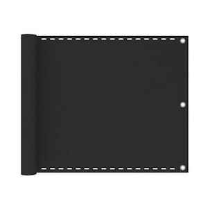 vidaXL Balkonscherm 75x500 cm HDPE antracietkleurig - zwart 310838