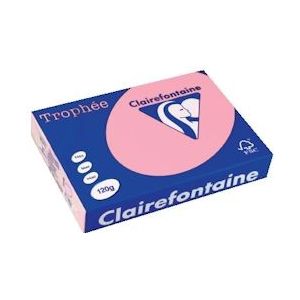 Clairefontaine Trophée Pastel, gekleurd papier, A4, 120 g, 250 vel, roze - 1210C