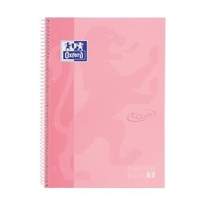 Oxford School Touch Europeanbook spiraalblok, ft A4+, 160 bladzijden, gelijnd, pastel roze - 8412771035389