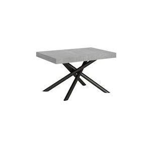 Itamoby Uitschuifbare tafel 90x140/244 cm Famas Antraciet Cementstructuur - 8058994304163