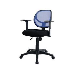 SIGMA bureaustoel SC17, mesh/polypropyleen/nylon, 59,5 x 64,5 x 84,1 cm, zelfblokkerende wielen, blauw/zwart - blauw Multi-materiaal 257386