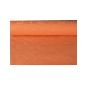 PAPSTAR, Tafelkleed papier met damastprint 8 m x 1,2 m terracotta - oranje Papier 4002911286029