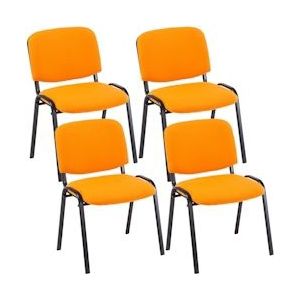 CLP Set van 4 bezoekersstoelen Ken oranje - 313006