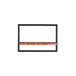 SIT Möbel Wandplank | 1 plank | Oud houtkleurig | Frame metaal zwart | B 50 x D 25 x H 35 cm | 09139-98 | Serie RIVERBOAT - meerkleurig Multi-materiaal 09139-98