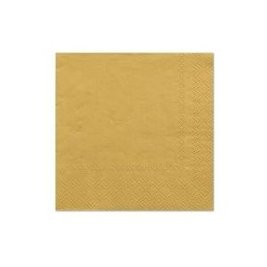 PAPSTAR, Servetten, 3-laags 1/4 vouw 25 cm x 25 cm goud - goud Papier 86110