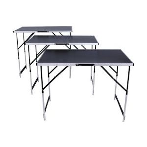 tectake Aluminium behangtafel multifunctionele klaptafel 300x60cm - zwart - 401030 - zwart Metaal 401030