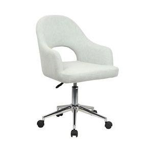SVITA KLARA bureaustoel in hoogte verstelbare draaistoel bureaustoel met zwenkwielen armleuningen leesstoel home office chair cut-out lichtgrijs - grijs 96283