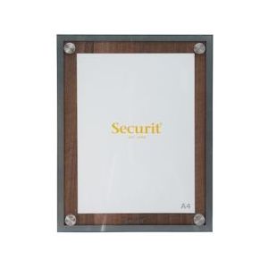 Securit® A4  Glass Star Informatiedisplay In Walnoot |3 kg - bruin MCS-A4-WAL