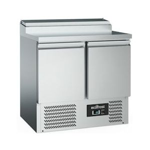 Gastro Roestvrij Staal Gekoelde Toonbank Saladette 2 Deuren 240l 2x1/1GN +2/+8°C - zilver Roestvrij staal GT 7950.5058