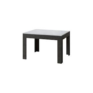 Itamoby Uitschuifbare tafel 90x120/180 cm Bibi Mix blad Spatelpoten Wit Spatel Antraciet - 8050598045091