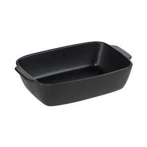 METRO Professional Rechthoekige braadpan, steengoed, 32,5 x 21 x 7,5 cm, zwart - zwart Steengoed 476927