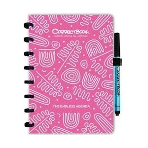 Correctbook Endless Agenda A5, uitwisbaar / herbruikbaar, Blossom Pink (roze) - blauw Papier 8720165125616