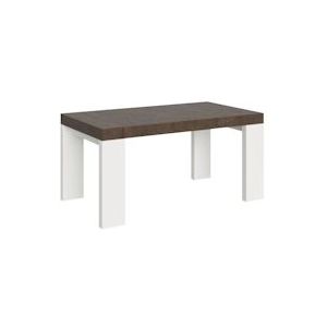Itamoby Uitschuifbare tafel 90x160/420 cm Roxell Mix Walnoot blad Witte essen poten - 8050598045909