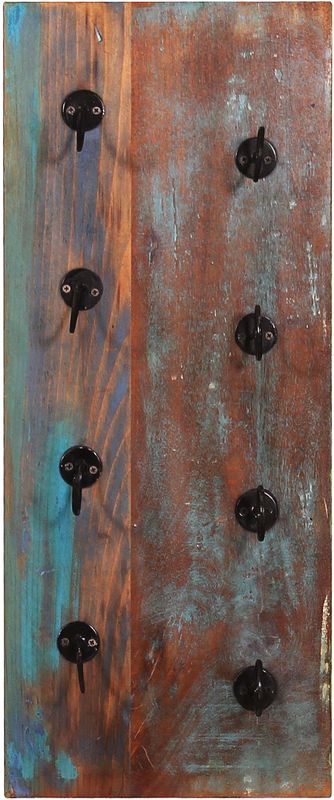 Wijnrek - 4 Flessen - Gerecycled Hout - Wandmontage