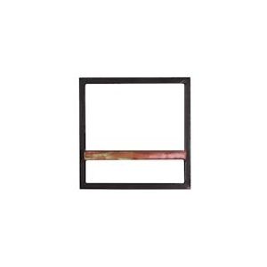 SIT Möbel Wandplank | 1 plank | Oud houtkleurig | Frame metaal zwart | B 35 x D 25 x H 35 cm | 09140-98 | Serie RIVERBOAT - meerkleurig Multi-materiaal 09140-98