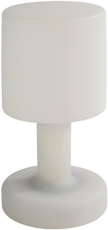 APS - FINN - Tafellamp - Wit - Ø 13cm, H: 25cm, Kunststof, Oplaadstation, Afstandsbediening