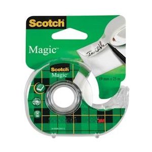 Scotch plakband Magic  Tape ft 19 mm x 25 m, blister met dispenser en 1 rolletje - A1128