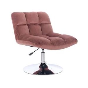 SVITA LAUREL loungestoel gestoffeerde stoel draaifauteuil draaivoet schijfvoet antiek roze - roze Textiel 91495