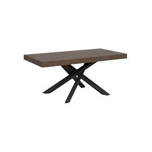 Itamoby Uitschuifbare tafel 90x180/440 cm Volantis Antraciet Walnoot Structuur - 8050598006573