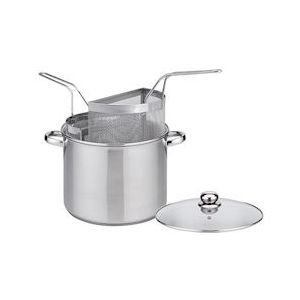 Pasta-Kookpan compleet met 2 pasta vergieten | 10 liter | Ø26x19(h)cm - EMG-030024