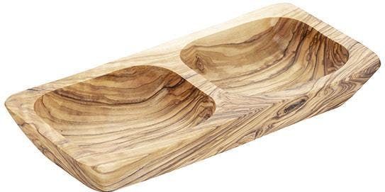 Olijfhouten Kom - Uniek Design - Voor Hapjes - Handgemaakt