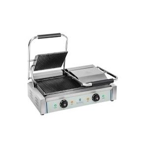 Royal Catering Contactgrill - 2 x 1.800 W - geribbeld - dubbel