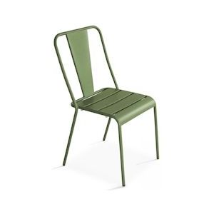 Oviala Business Cactusgroene metalen stoel - groen Staal 106493