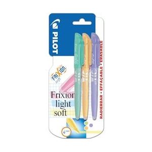Pilot markeerstift Frixion Light Soft, blister van 3 stuks in geassorteerde kleuren - 3131910298854