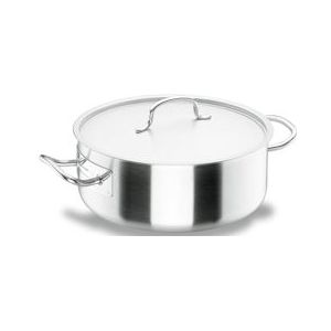 Lacor - 50045 - Chef Klassieke Braadpan Met Deksel 45cm Roestvrij Staal - Roestvrij staal 50045