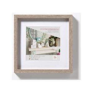 walther + design Stockholm 3D Houten Fotolijst 40x40 cm GRIJS - grijs EA444D