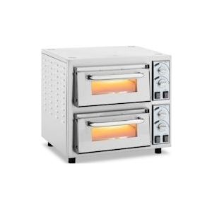 Royal Catering pizzaoven - 2 kamers - 4400 W - Ø 35 cm - vuurvaste steen - - 4062859125828