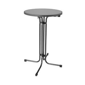 METRO Professional Bistro hoge tafel inklapbaar, staal, Ø 70 x 110 cm, rond, donkergrijs - grijs Staal 4337182201076
