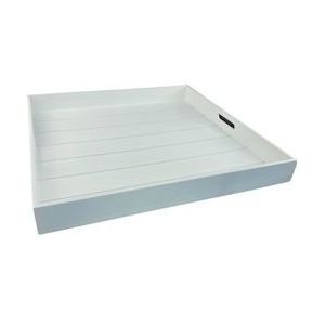 Dienblad XL van WDMT™ | 56 x 56 cm | dienblad vierkant | dienbladen | borrelplank hout | Wit - wit Hout ST-0221