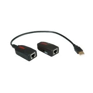 ROLINE USB 2.0 verlenging via RJ45, max. 50m - zwart 12.04.1100