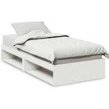 vidaXL Slaapbank - Massief Grenenhout - Wit - 90x190 cm