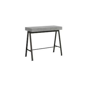 Itamoby Uitschuifbare console 90x40/300 cm Premium Cementbank Antraciet structuur - VE090COBAN180-CM-FO-AN