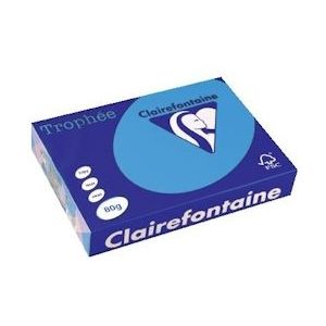 Clairefontaine Trophée Intens, gekleurd papier, A4, 80 g, 500 vel, koningsblauw - 1976C