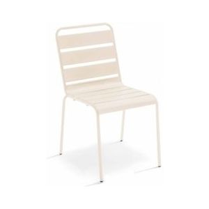 Oviala Business Ivory metalen stoel - beige Staal 109811