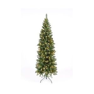 Tarrington House LED kerstboom, verlicht, metaal / PVC, Ø 65 x 180 cm, 200 LED lampen warm wit, met slanke, ruimtebesparende vorm - groen Multi-materiaal 4067373086631