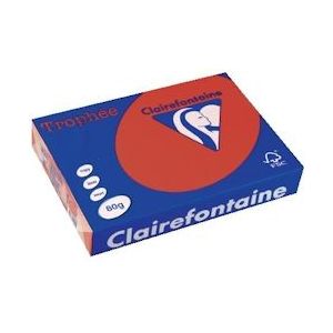 Clairefontaine Trophée Intens, gekleurd papier, A4, 80 g, 500 vel, kersenrood - 1782C