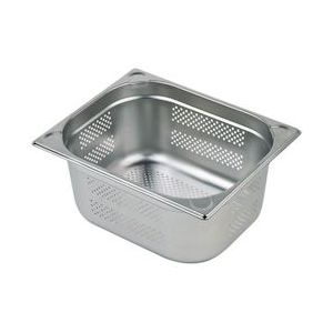 APS GN 1/1 container, geperforeerd, 53x32,5 cm, diepte 40 mm - zilver Roestvrij staal 81911