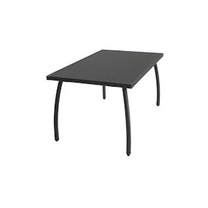 Tarrington House tafel Noelani, rotan/glas, 150 x 90 x 74.5 cm, rechthoekig, zwart - zwart Multi-materiaal 4337231345560