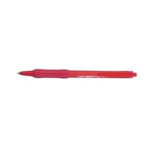 Bic balpen Soft Feel Clic Grip rood, Pak van 12 - rood 070330914384