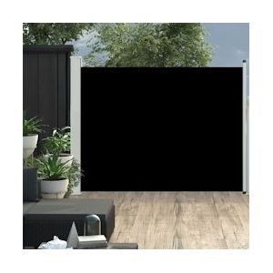 vidaXL Uitschuifbaar zijluifel 140×500 cm zwart - zwart 48394