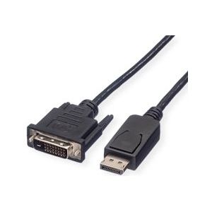 ROLINE DisplayPort Kabel DP Male - DVI Male (24+1), zwart, 5 m - zwart 11.04.5612