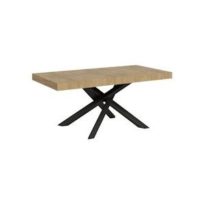 Itamoby Uitschuifbare tafel 90x180/440 cm Volantis Antraciet Natuurlijke Eiken Structuur - VE180TAVLT440-QN-AN