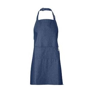 Chefs Fashion - Keukenschort - Middenblauw Denim Schort - 2 zakken - Simpel verstelbaar - 71 x 82 cm - one size blauw MiddenblauwDenm-9549