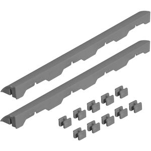WellHome - Easy Pack 2 sierlijsten voor vloertegels 39x4,5x2,5cm in leisteenkleur - grijs PK3652