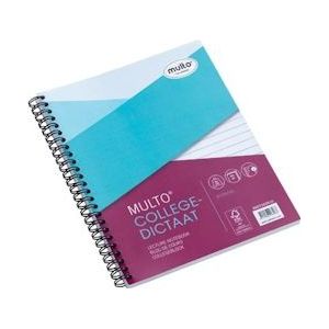 Multo collegedictaat ft 16,5 x 21 cm, gelijnd, 17-gaats - blauw Papier 8710986996717